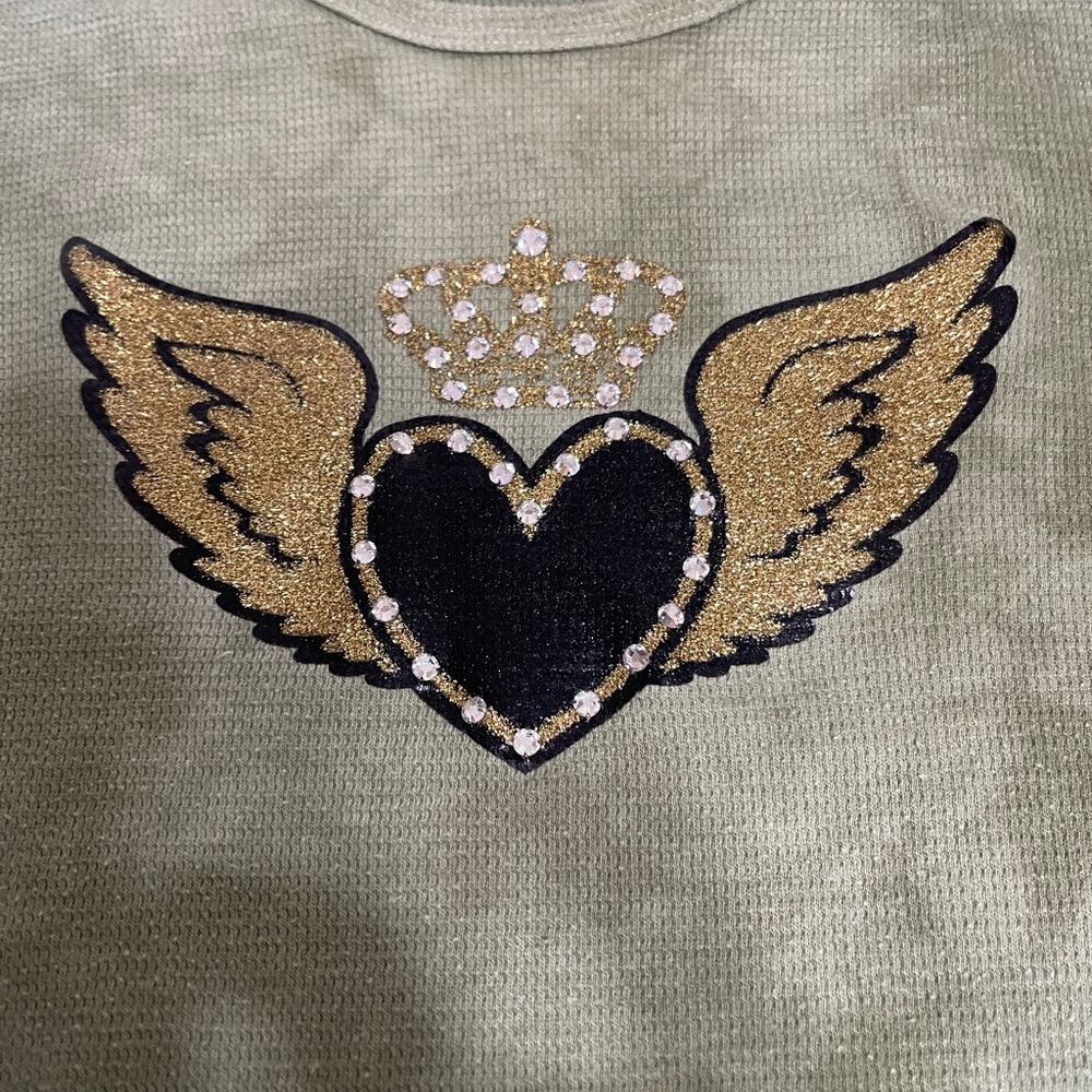 Y2K Yvette Mandell Thermal w Rhinestones!! - Picture 4 of 7